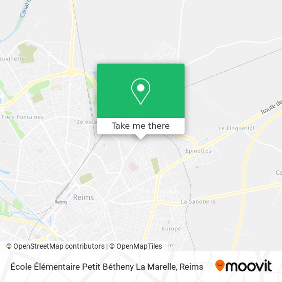 Mapa École Élémentaire Petit Bétheny La Marelle