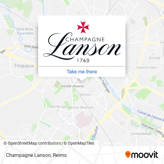 Mapa Champagne Lanson