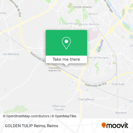 GOLDEN TULIP Reims map