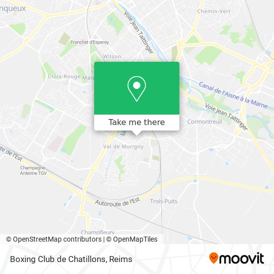 Mapa Boxing Club de Chatillons