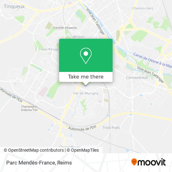 Mapa Parc Mendès-France
