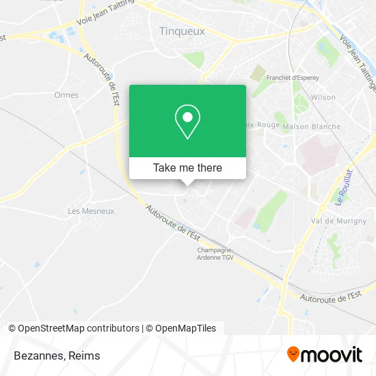 Bezannes map