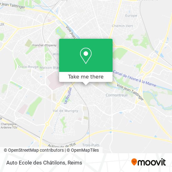 Auto Ecole des Châtilons map