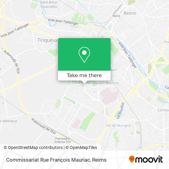 Mapa Commissariat Rue François Mauriac