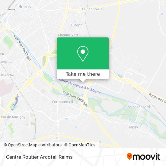 Centre Routier Arcotel map