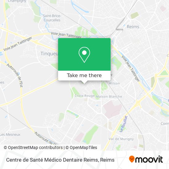 Mapa Centre de Santé Médico Dentaire Reims