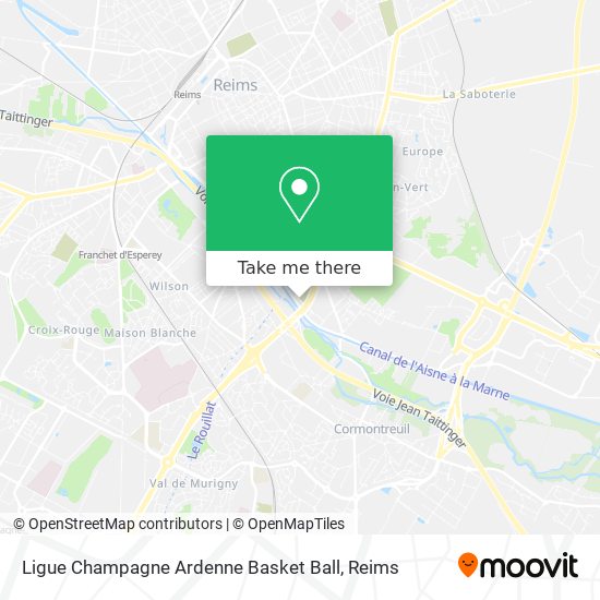 Mapa Ligue Champagne Ardenne Basket Ball