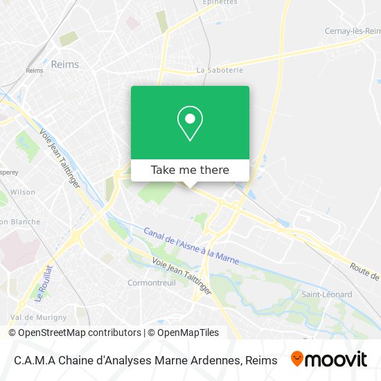 C.A.M.A Chaine d'Analyses Marne Ardennes map