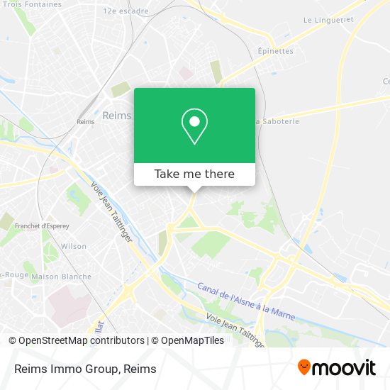 Mapa Reims Immo Group