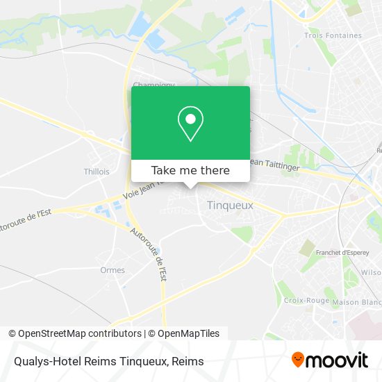 Mapa Qualys-Hotel Reims Tinqueux