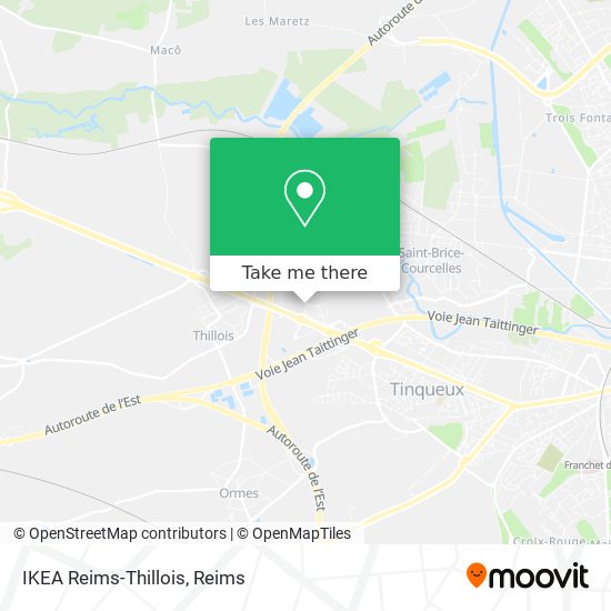 Mapa IKEA Reims-Thillois