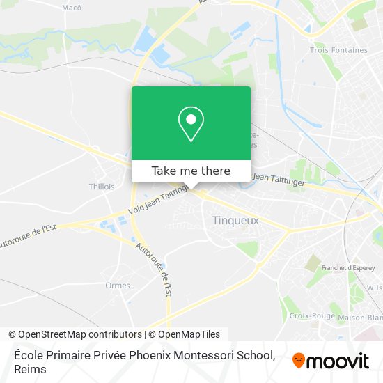 Mapa École Primaire Privée Phoenix Montessori School