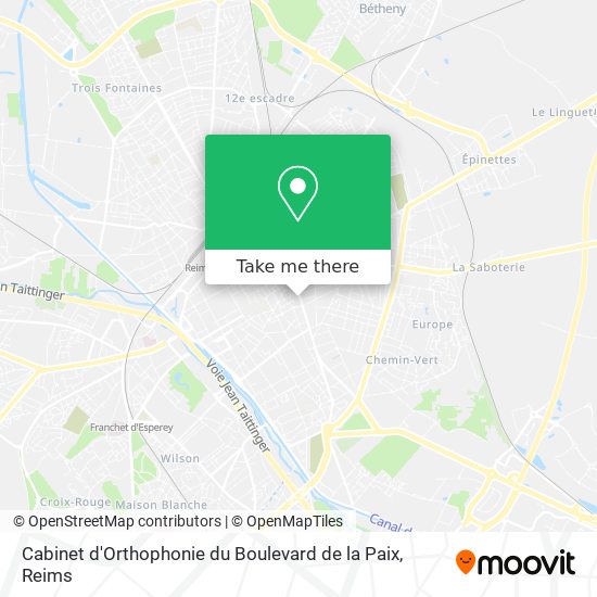 Mapa Cabinet d'Orthophonie du Boulevard de la Paix