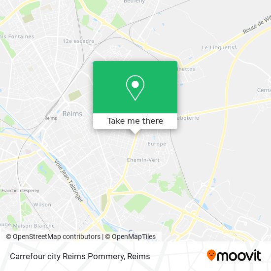 Carrefour city Reims Pommery map