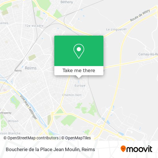 Mapa Boucherie de la Place Jean Moulin