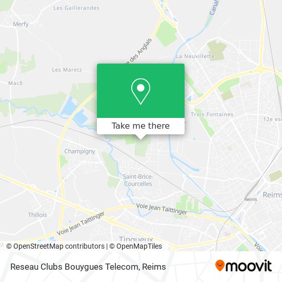 Reseau Clubs Bouygues Telecom map