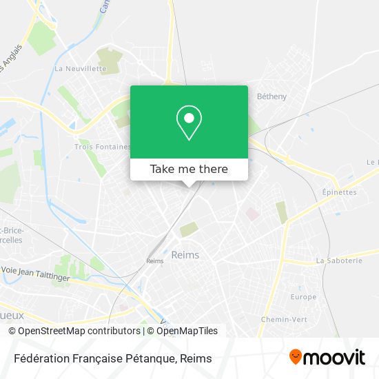 Fédération Française Pétanque map