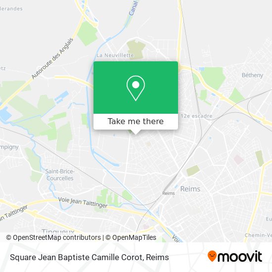 Square Jean Baptiste Camille Corot map