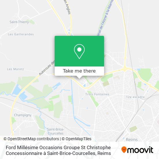 Mapa Ford Millésime Occasions Groupe St Christophe Concessionnaire à Saint-Brice-Courcelles
