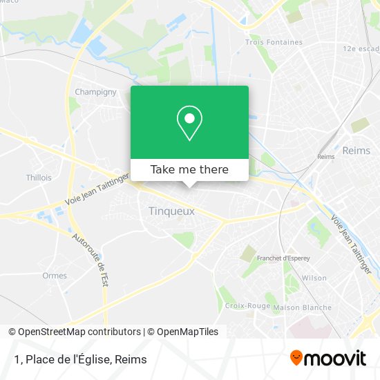 1, Place de l'Église map