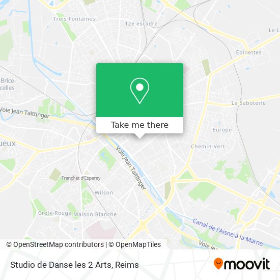 Mapa Studio de Danse les 2 Arts