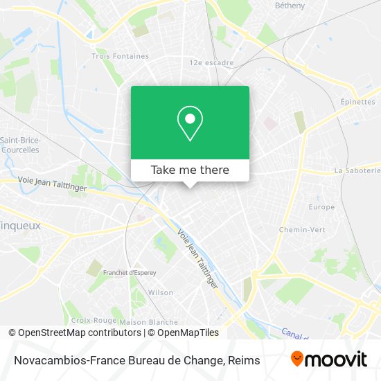 Mapa Novacambios-France Bureau de Change