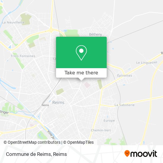 Commune de Reims map