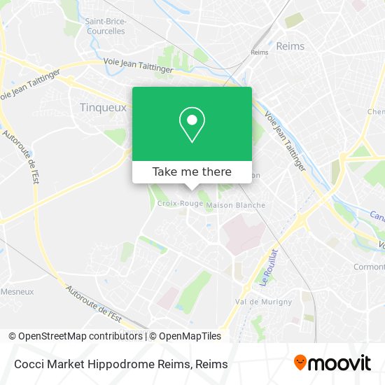 Cocci Market Hippodrome Reims map