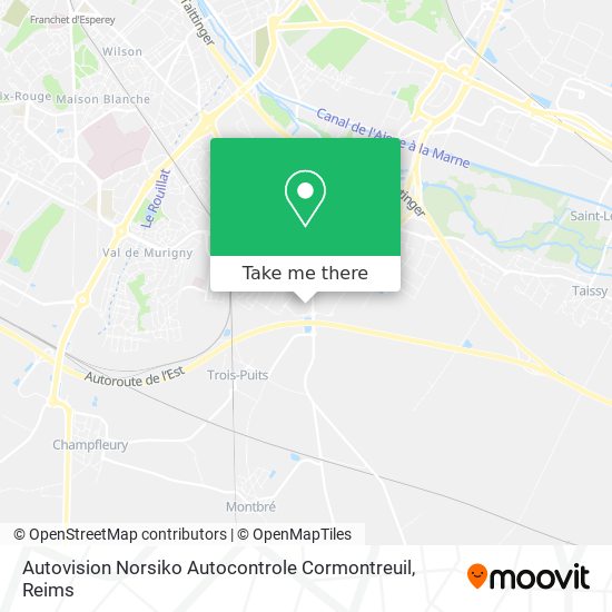 Autovision Norsiko Autocontrole Cormontreuil map