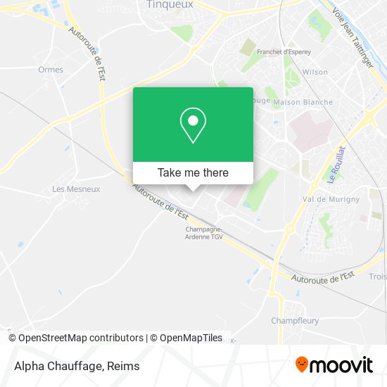 Alpha Chauffage map