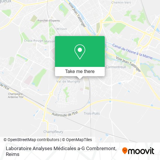 Laboratoire Analyses Médicales a-G Combremont map