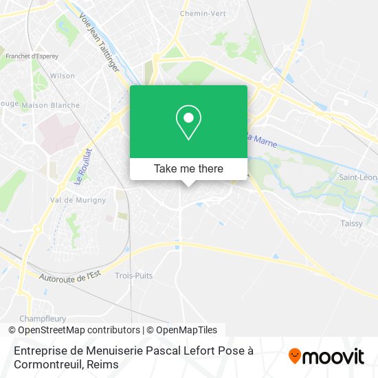 Mapa Entreprise de Menuiserie Pascal Lefort Pose à Cormontreuil