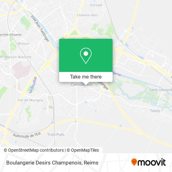 Boulangerie Desirs Champenois map