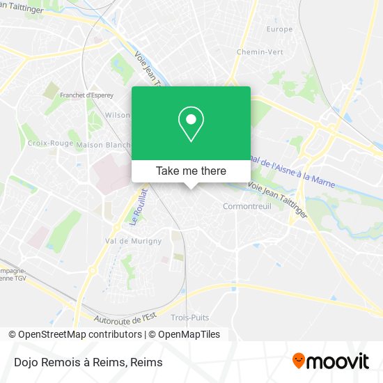 Mapa Dojo Remois à Reims