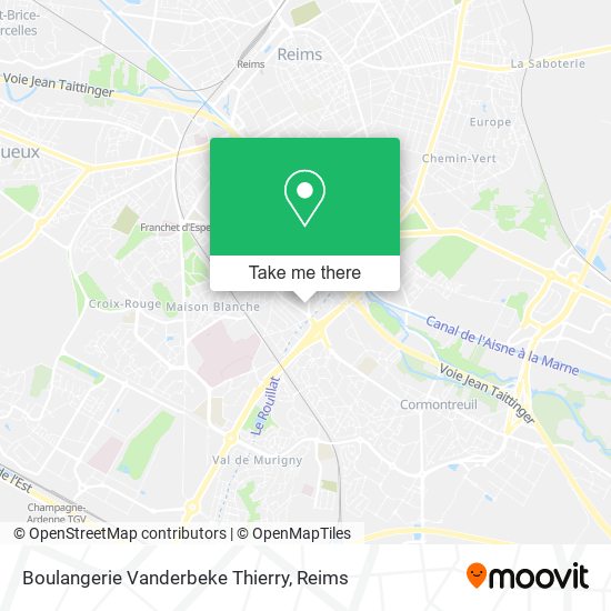 Mapa Boulangerie Vanderbeke Thierry