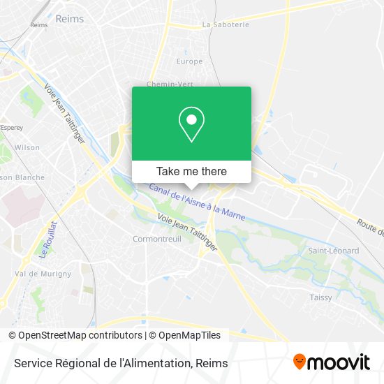 Mapa Service Régional de l'Alimentation