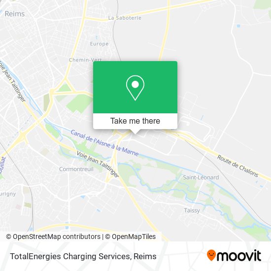 Mapa TotalEnergies Charging Services