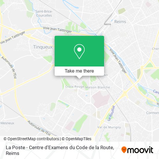 Mapa La Poste - Centre d'Examens du Code de la Route