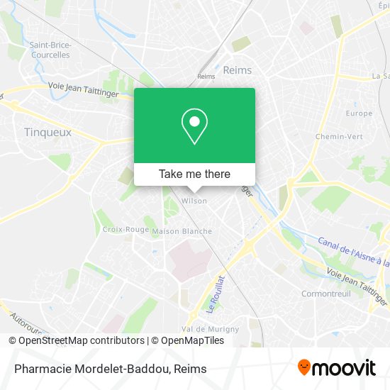 Mapa Pharmacie Mordelet-Baddou