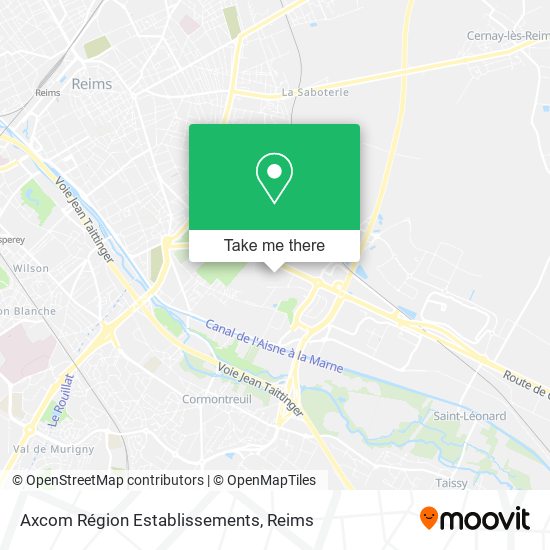 Axcom Région Establissements map