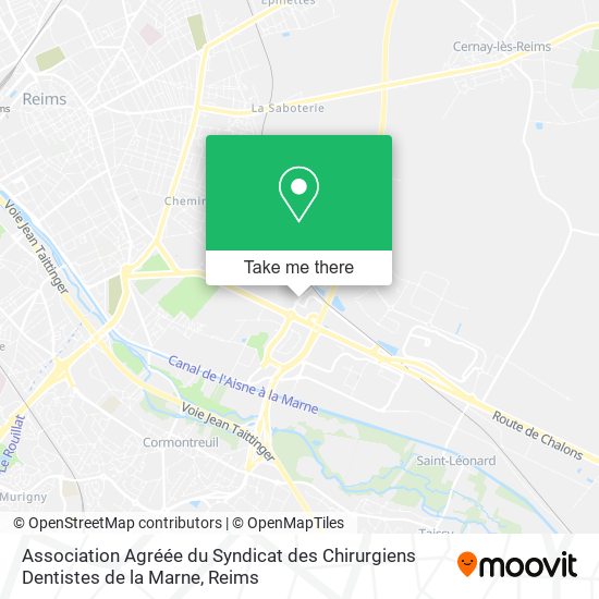 Mapa Association Agréée du Syndicat des Chirurgiens Dentistes de la Marne