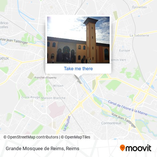 Grande Mosquee de Reims map