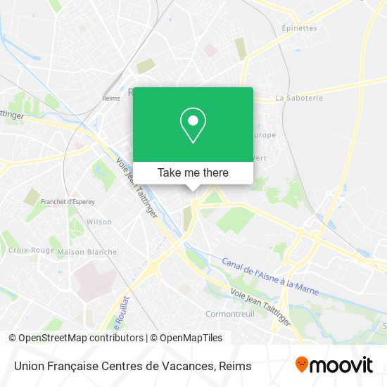 Union Française Centres de Vacances map