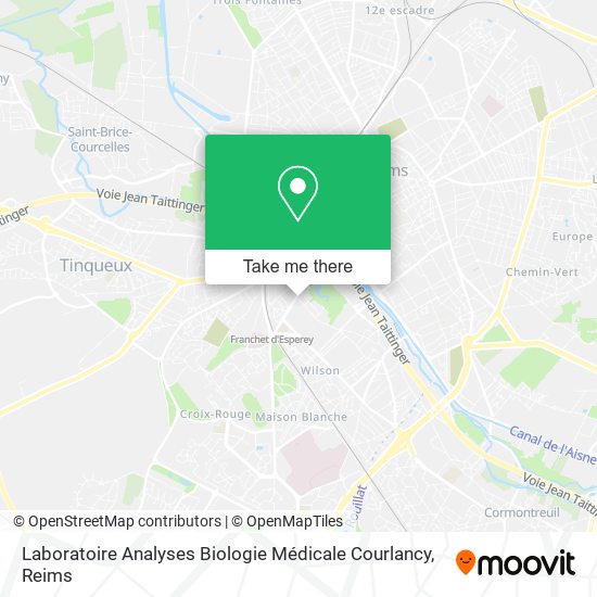 Laboratoire Analyses Biologie Médicale Courlancy map