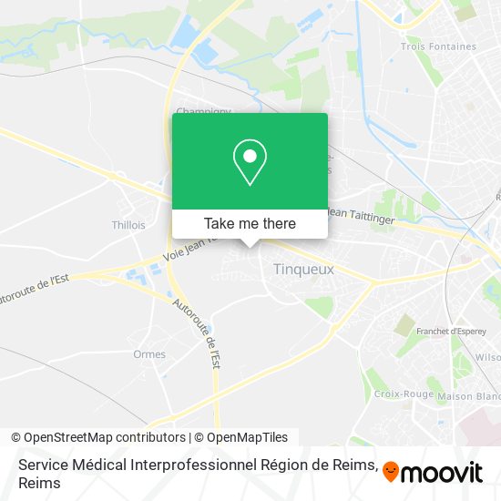 Service Médical Interprofessionnel Région de Reims map