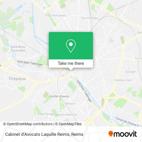 Mapa Cabinet d'Avocats Laquille Reims