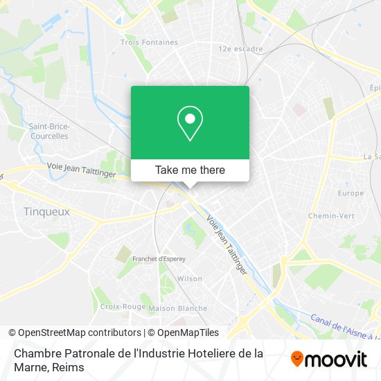 Mapa Chambre Patronale de l'Industrie Hoteliere de la Marne