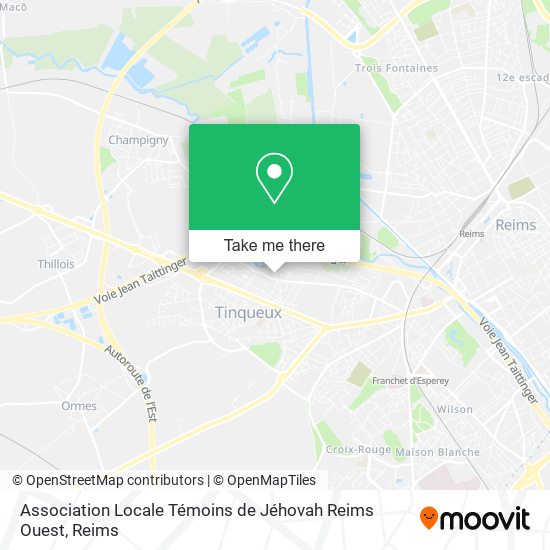 Association Locale Témoins de Jéhovah Reims Ouest map