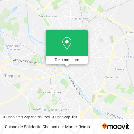 Mapa Caisse de Solidarite Chalons sur Marne