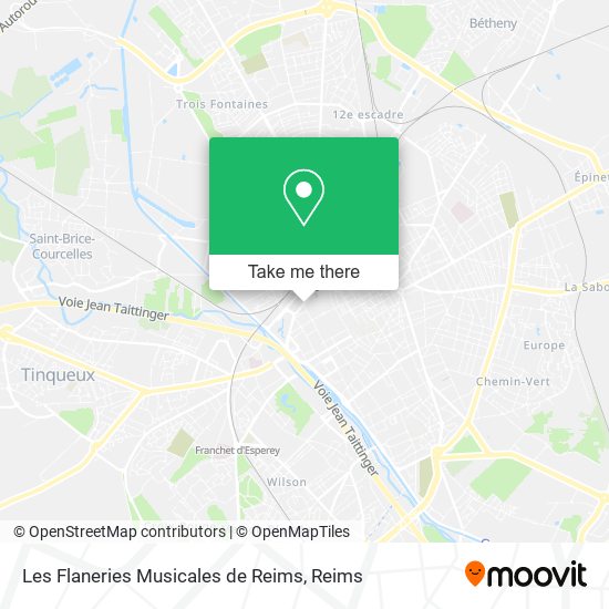 Mapa Les Flaneries Musicales de Reims